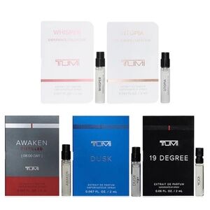 Tumi Discovery Set Dusk Utopia Whisper Awaken 19 Mini Travel Vials New on Card